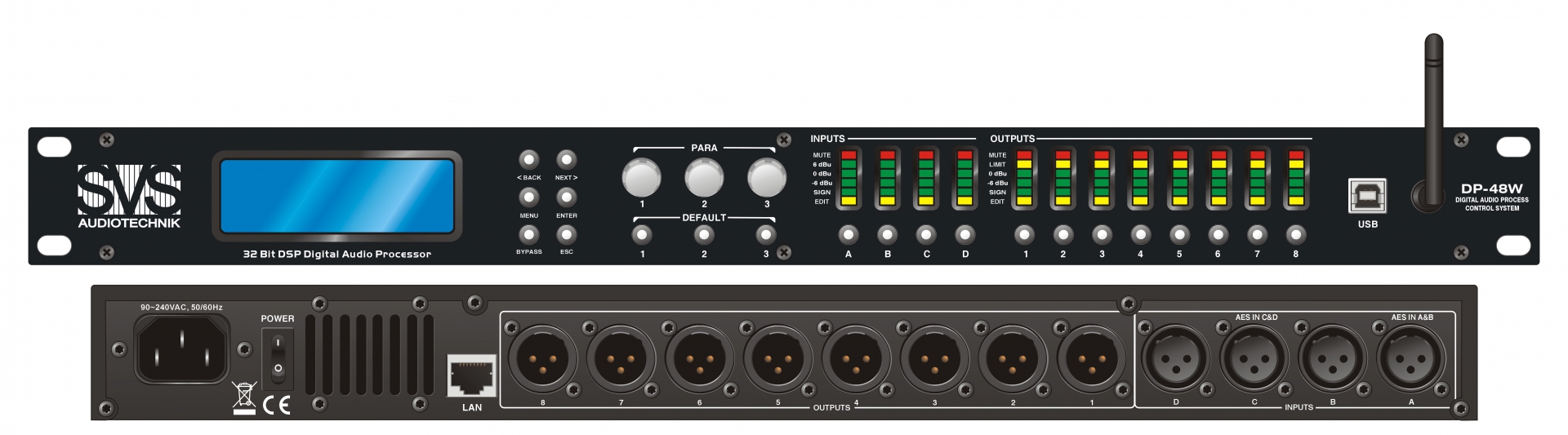 SVS Audiotechnik DP-48W Цифровой процессор: 4 входа 8 выходов в Новокузнецке