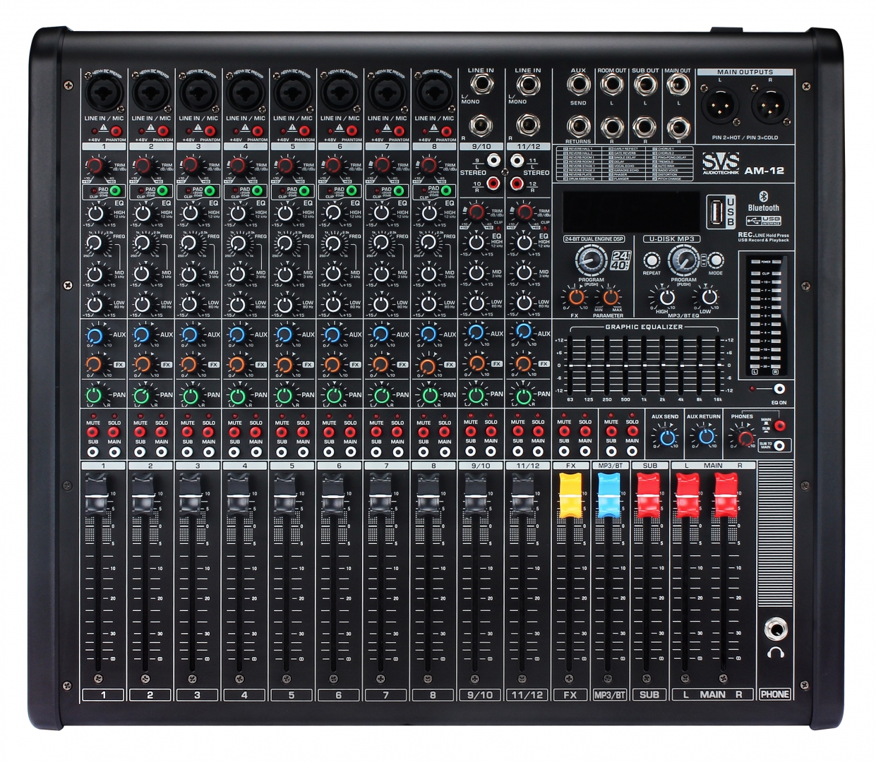SVS Audiotechnik mixers AM-12 Микшерный пульт аналоговый, 12-канальный в Новокузнецке